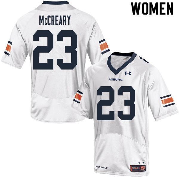 Auburn Tigers Women's Roger McCreary #23 White Under Armour Stitched College 2020 NCAA Authentic Football Jersey IZH4374YK